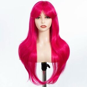 Vibrant Pink Hair Wig for Women